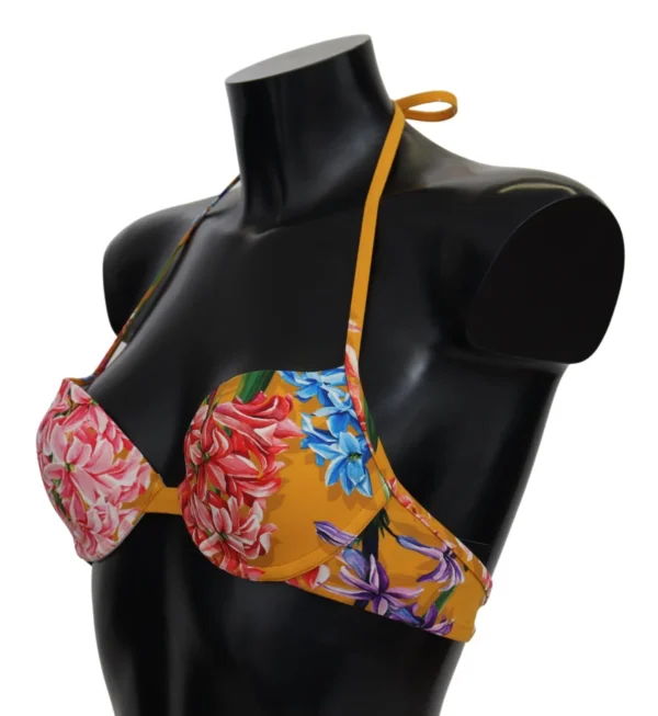 Dolce & Gabbana Women's Sunny Floral Bikini Top For Elegant Beach Days