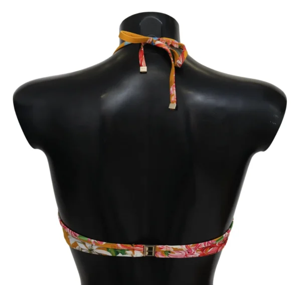 Dolce & Gabbana Women's Sunny Floral Bikini Top For Elegant Beach Days