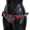 Dolce & Gabbana Women's Chic Floral Side Tie Bikini Bottom