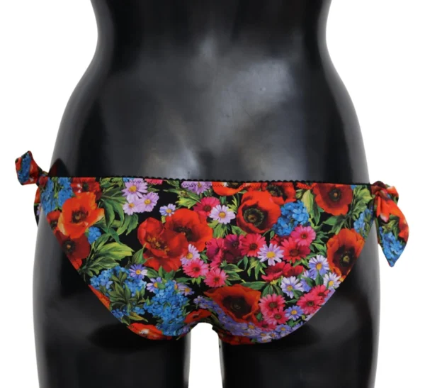 Dolce & Gabbana Women's Chic Floral Side Tie Bikini Bottom