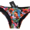 Dolce & Gabbana Women's Chic Floral Side Tie Bikini Bottom