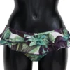 Dolce & Gabbana Women's Eggplant Print Green Bikini Bottom