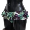 Dolce & Gabbana Women's Eggplant Print Green Bikini Bottom