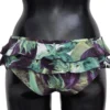 Dolce & Gabbana Women's Eggplant Print Green Bikini Bottom