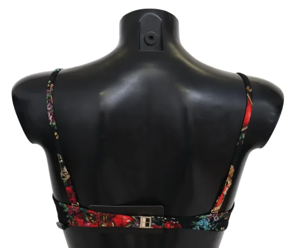 Dolce & Gabbana Women's Chic Floral Heart Print Bikini Top