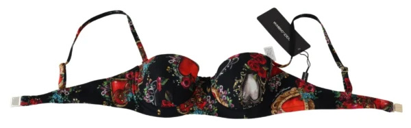 Dolce & Gabbana Women's Chic Floral Heart Print Bikini Top