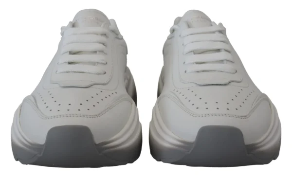 Dolce & Gabbana Women's Sleek White Leather DAYMASTER Sneakers