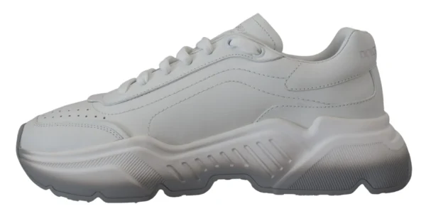 Dolce & Gabbana Women's Sleek White Leather DAYMASTER Sneakers