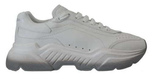 Dolce & Gabbana Women's Sleek White Leather DAYMASTER Sneakers