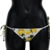 Dolce & Gabbana Women's Multicolor Lemon Print Bikini Bottom