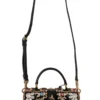 Dolce & Gabbana Women's Exotic Black Croc Box Bag with Crystals