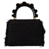 Dolce & Gabbana Women's Elegant Black Gold Detail Shoulder Bag
