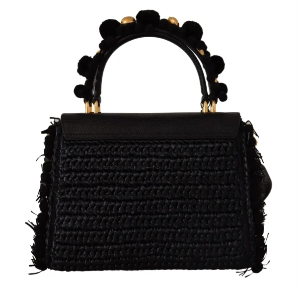 Dolce & Gabbana Women's Elegant Black Gold Detail Shoulder Bag