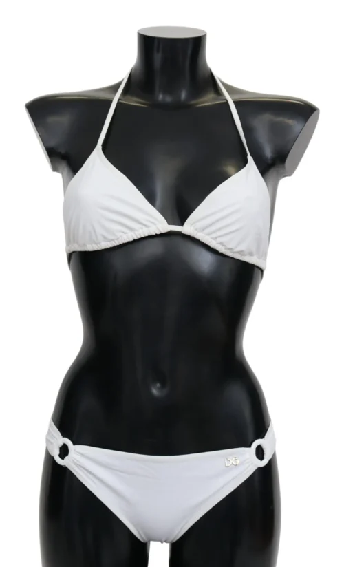 Dolce & Gabbana Women's Chic White Two-Piece Bikini Set