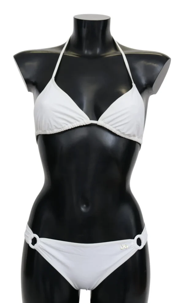 Dolce & Gabbana Women's Chic White Two-Piece Bikini Set