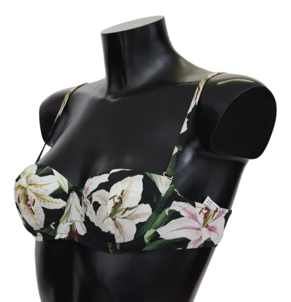 Dolce & Gabbana Women's Elegant Floral Print Bikini Top