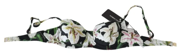 Dolce & Gabbana Women's Elegant Floral Print Bikini Top