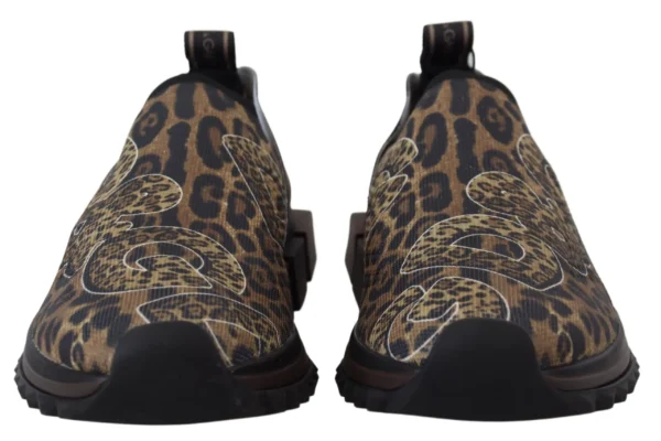 Dolce & Gabbana Women's Chic Leopard Print Cotton Sneakers