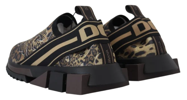 Dolce & Gabbana Women's Chic Leopard Print Cotton Sneakers