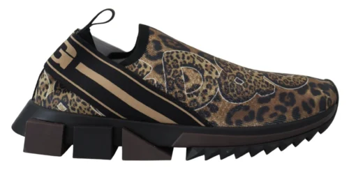 Dolce & Gabbana Women's Chic Leopard Print Cotton Sneakers