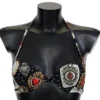 Dolce & Gabbana Women's Chic Card Deck Print Bikini Top