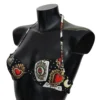 Dolce & Gabbana Women's Chic Card Deck Print Bikini Top