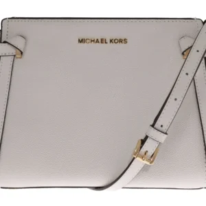 Michael Kors Women's Jaycee Large Vanilla PVC Leather Zip Pocket Backpack Bag Bookbag