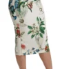 Dolce & Gabbana Women's Elegant Floral Midi Silk Skirt