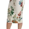 Dolce & Gabbana Women's Elegant Floral Midi Silk Skirt