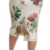 Dolce & Gabbana Women's Elegant Floral Midi Silk Skirt
