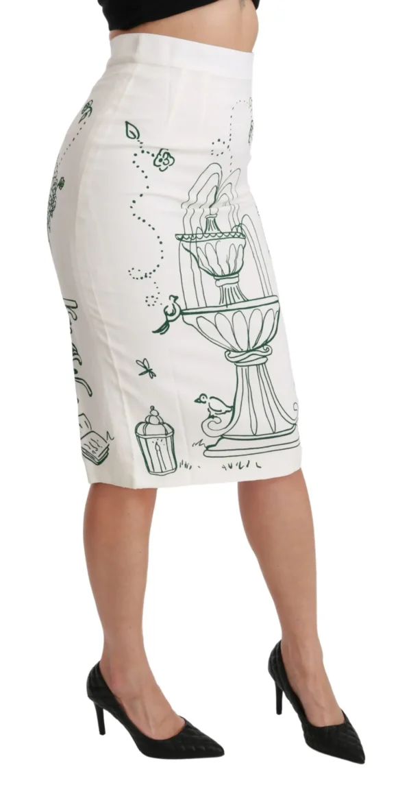 Dolce & Gabbana Women's Enchanted Forest Midi High-Waist Skirt