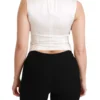 Dolce & Gabbana Women's Elegant White Sleeveless Wool-Silk Blend Vest