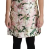 Dolce & Gabbana Women's Floral A-Line Mini Silk Dress in Pink