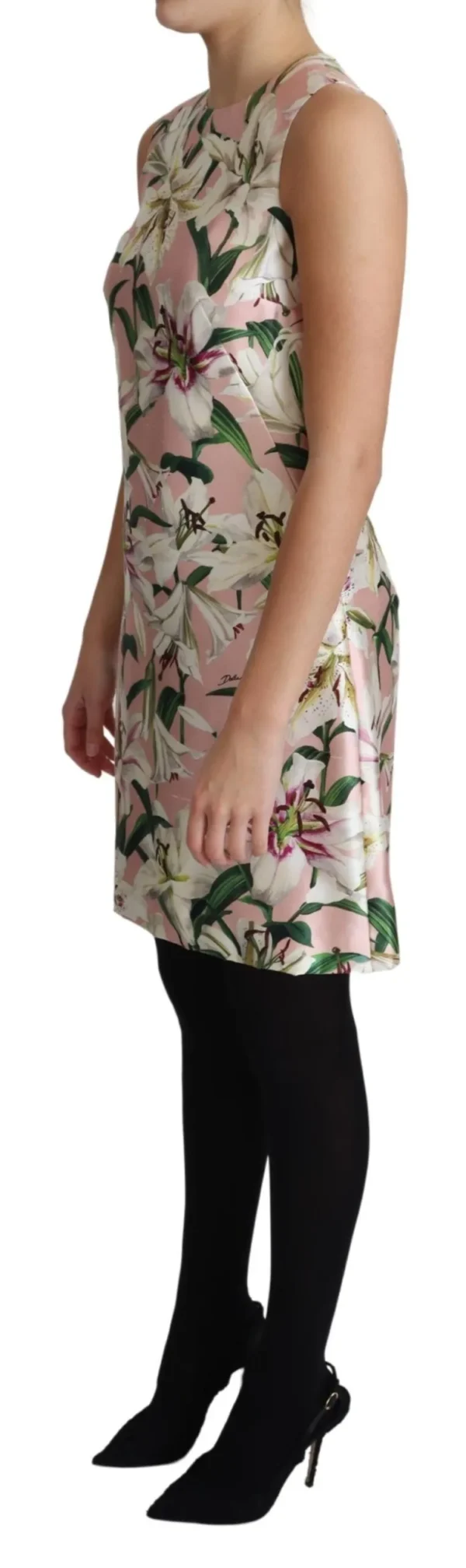 Dolce & Gabbana Women's Floral A-Line Mini Silk Dress in Pink