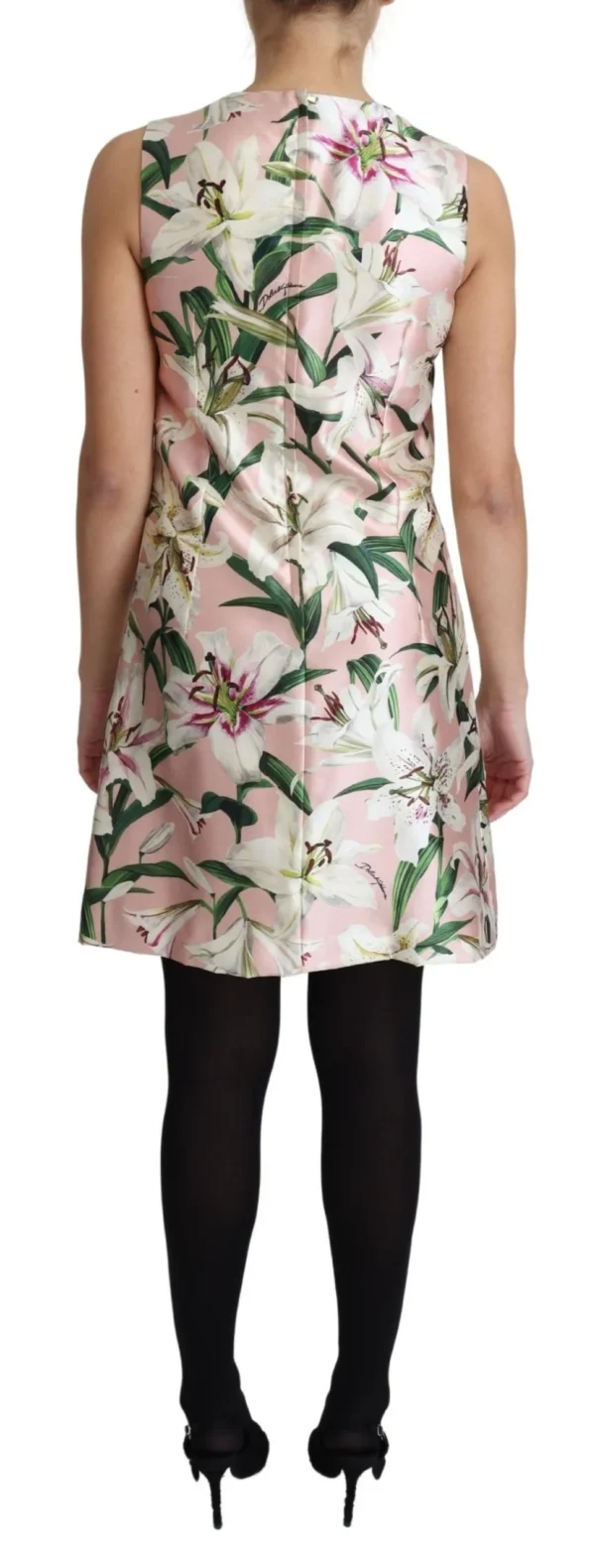 Dolce & Gabbana Women's Floral A-Line Mini Silk Dress in Pink