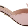 Dolce & Gabbana Women's Elegant Pink Silk Slide Sandals