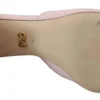 Dolce & Gabbana Women's Elegant Pink Silk Slide Sandals
