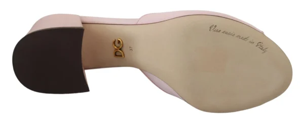 Dolce & Gabbana Women's Elegant Pink Silk Slide Sandals
