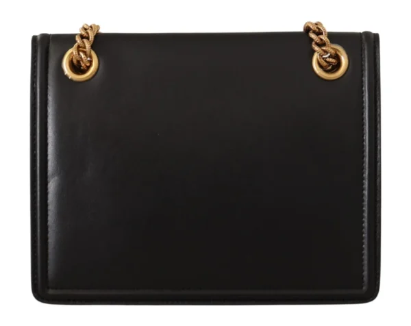 Dolce & Gabbana Women's Elegant Black Leather Devotion Shoulder Bag