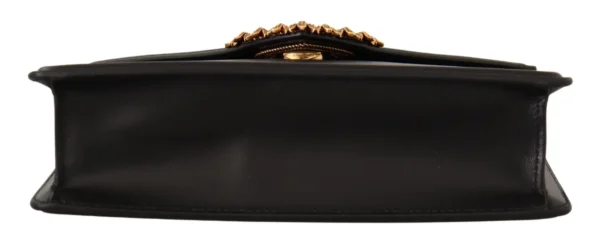 Dolce & Gabbana Women's Elegant Black Leather Devotion Shoulder Bag