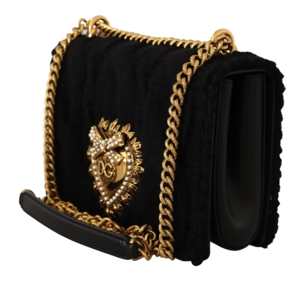 Dolce & Gabbana Women's Sumptuous Black Wool-Cashmere Shoulder Bag