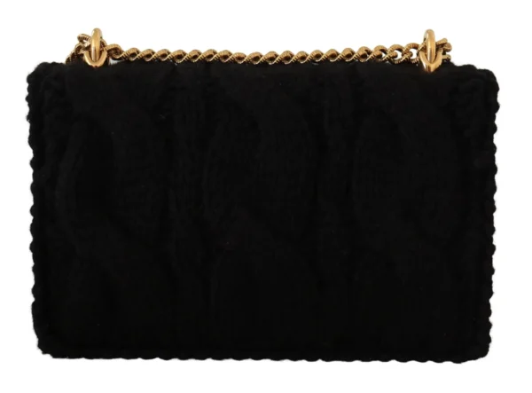 Dolce & Gabbana Women's Sumptuous Black Wool-Cashmere Shoulder Bag