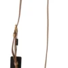 Dolce & Gabbana Women's Elegant Beige Leather Shoulder Bag with Gold Detailing