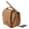 Dolce & Gabbana Women's Elegant Beige Leather Shoulder Bag with Gold Detailing