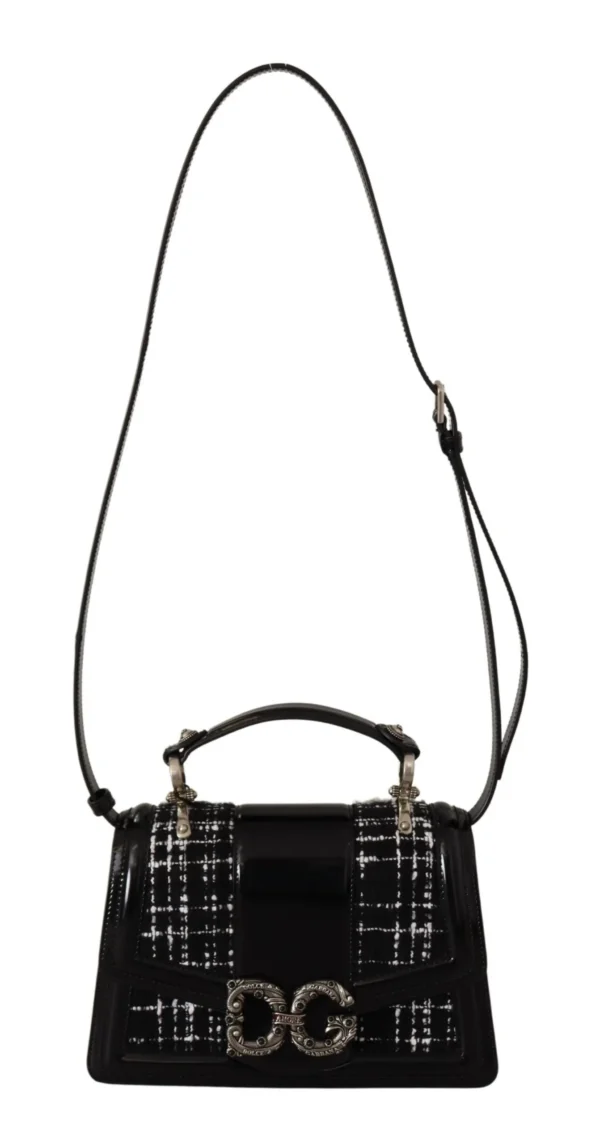Dolce & Gabbana Women's Black Leather Medium AMORE Hand Shoulder Strap Bag