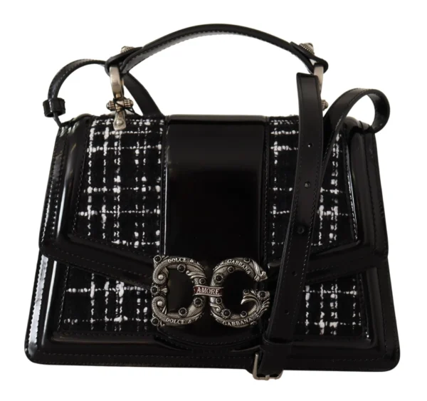 Dolce & Gabbana Women's Black Leather Medium AMORE Hand Shoulder Strap Bag