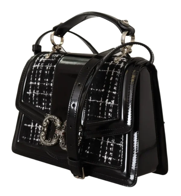 Dolce & Gabbana Women's Black Leather Medium AMORE Hand Shoulder Strap Bag
