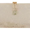 Dolce & Gabbana Women's Chic White Box Clutch with Detachable Gold Chain