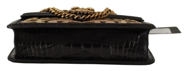 Dolce & Gabbana Women's Chic Devotion Gold & Black Shoulder Bag