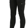 John Galliano Women's Chic Black Mid Waist Flared Jeans
